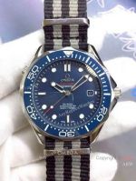 Omega Seamaster 300 Replica Watch - Omega Seamaster James Bond Nato Strap Watch 